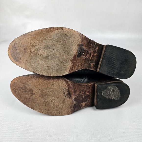 Lucchese Spirit Size 7 Women Annie Smokey Charcoal Leather Riding Tall Boot READ - Picture 8 of 16